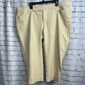 Chaps Tan Capris Lightweight Summer Wear size 20W EUC